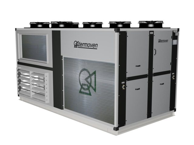 Infografía climatizador mod. TAC-2-100-2. Vista exterior trasera derecha.