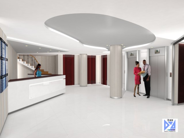 Vista vestibulo izquierda oficina